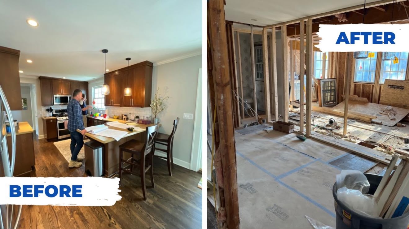 OnCall Abatement strip-out before and after